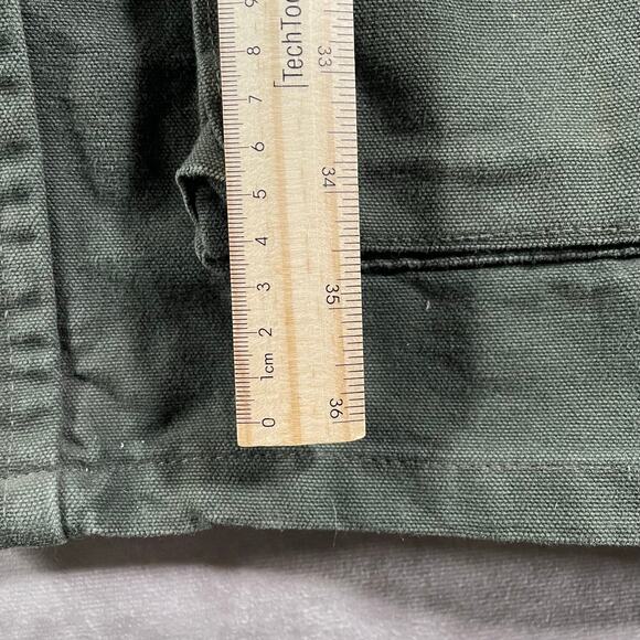Vintage Carhartt Barn 3XL Green Blanket Lined Full Zip Chore Jacket - Picture 6 of 9
